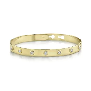 0.32CT DIAMOND BEZEL LATCH LOCK BANGLE SC55020133ZS