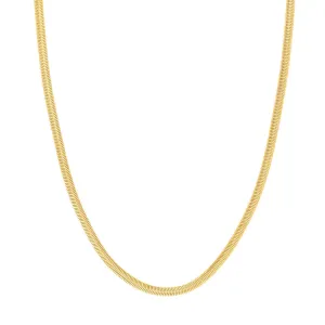 14k 4.2mm Hollow Oval Snake Chain