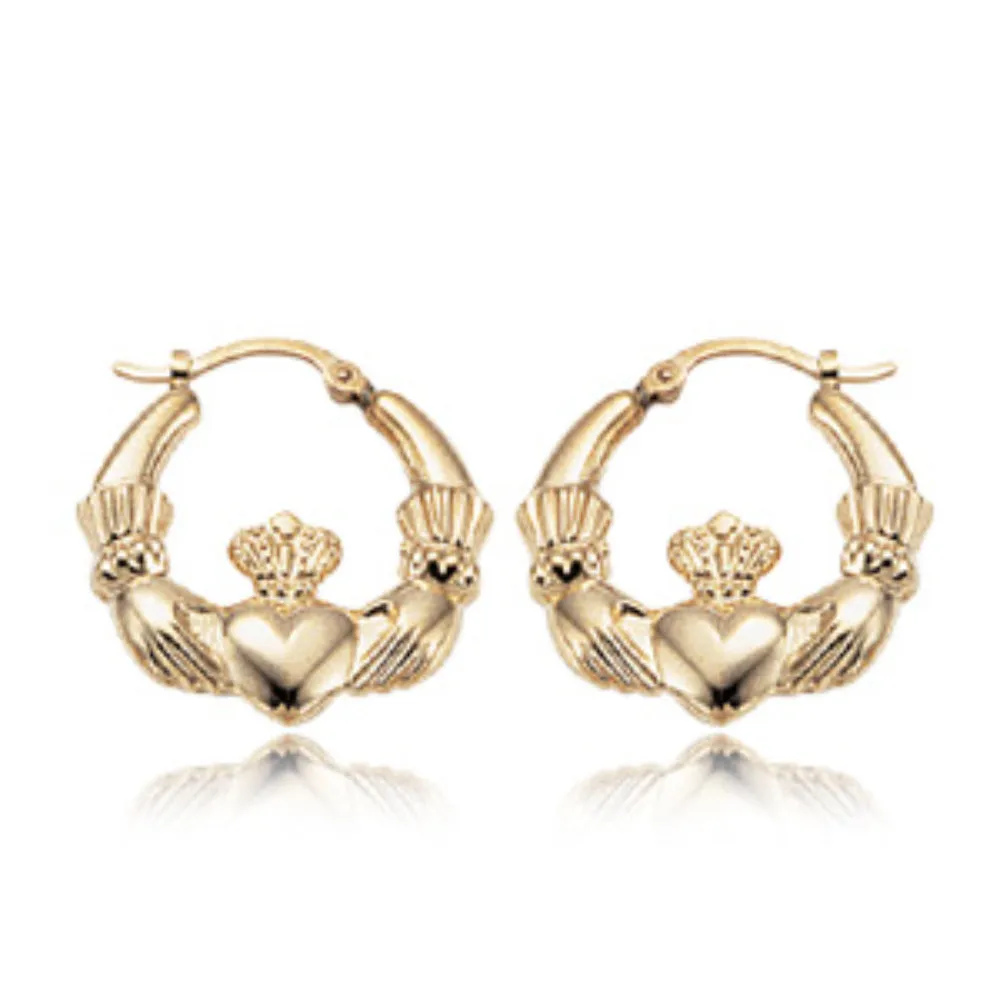 14k Celtic  Hoop Earrings
