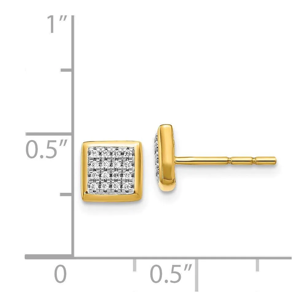 14K Diamond Post Earrings