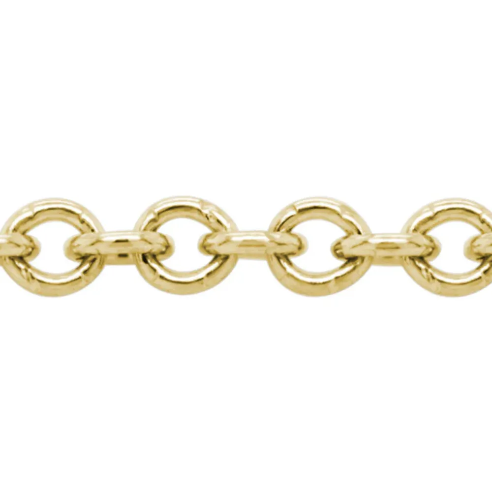 14k Gold 0.9mm Cable Chain, 18"