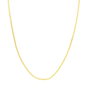 14k Gold 2mm Serpentine Chain, 18"