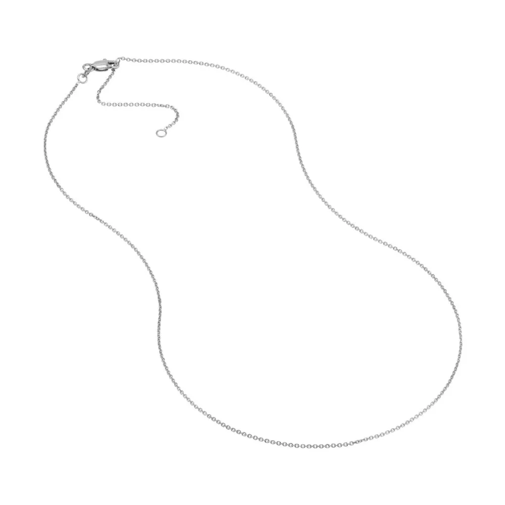 14k Gold Diamond-Cut Adjustable Cable Chain Necklace