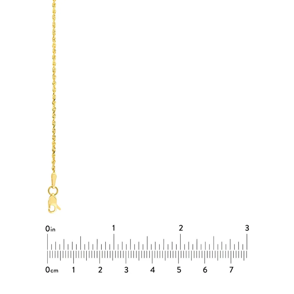 14k Gold Diamond-Cut Rope Chain 18"