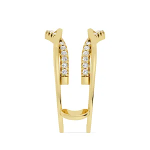14k Gold Diamond Infinity Jacket Band