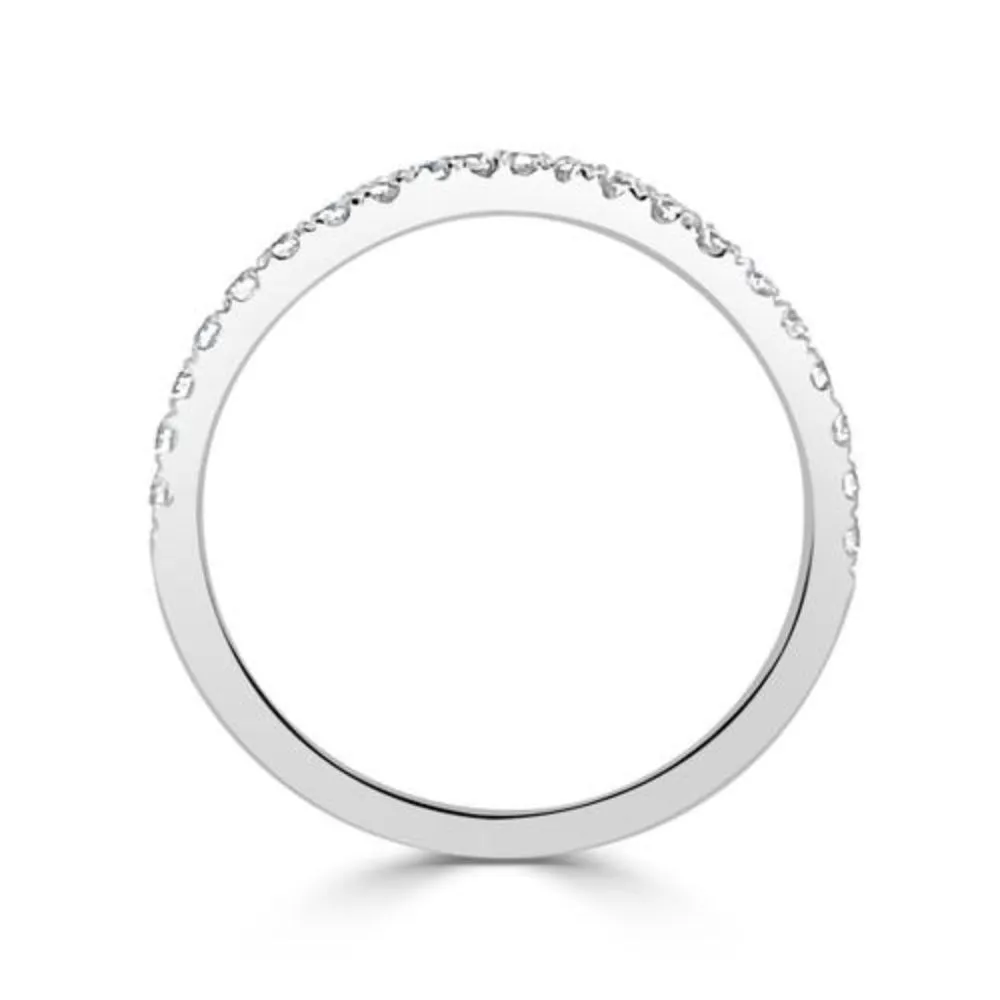 14k Gold Diamond Wrap Contour Band