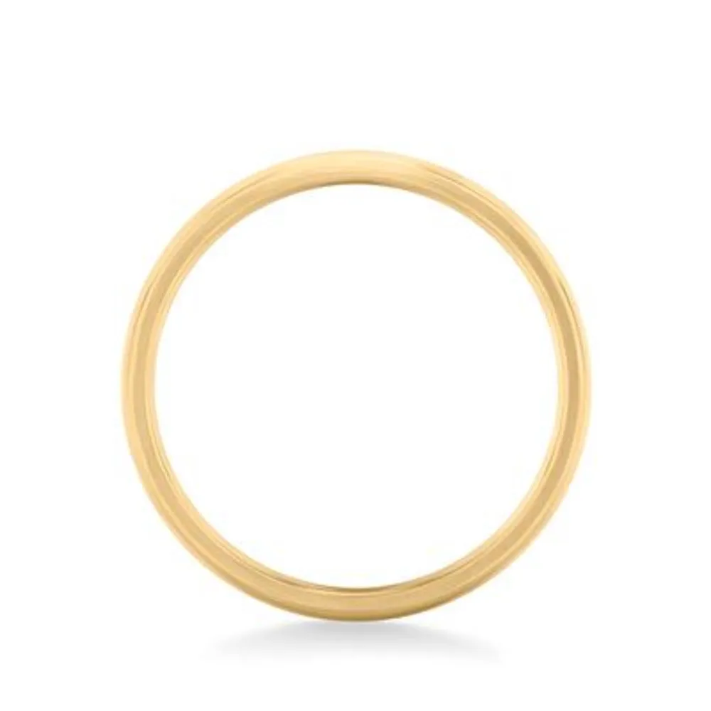 14k Gold European Fit Brushed Wedding Band 3mm