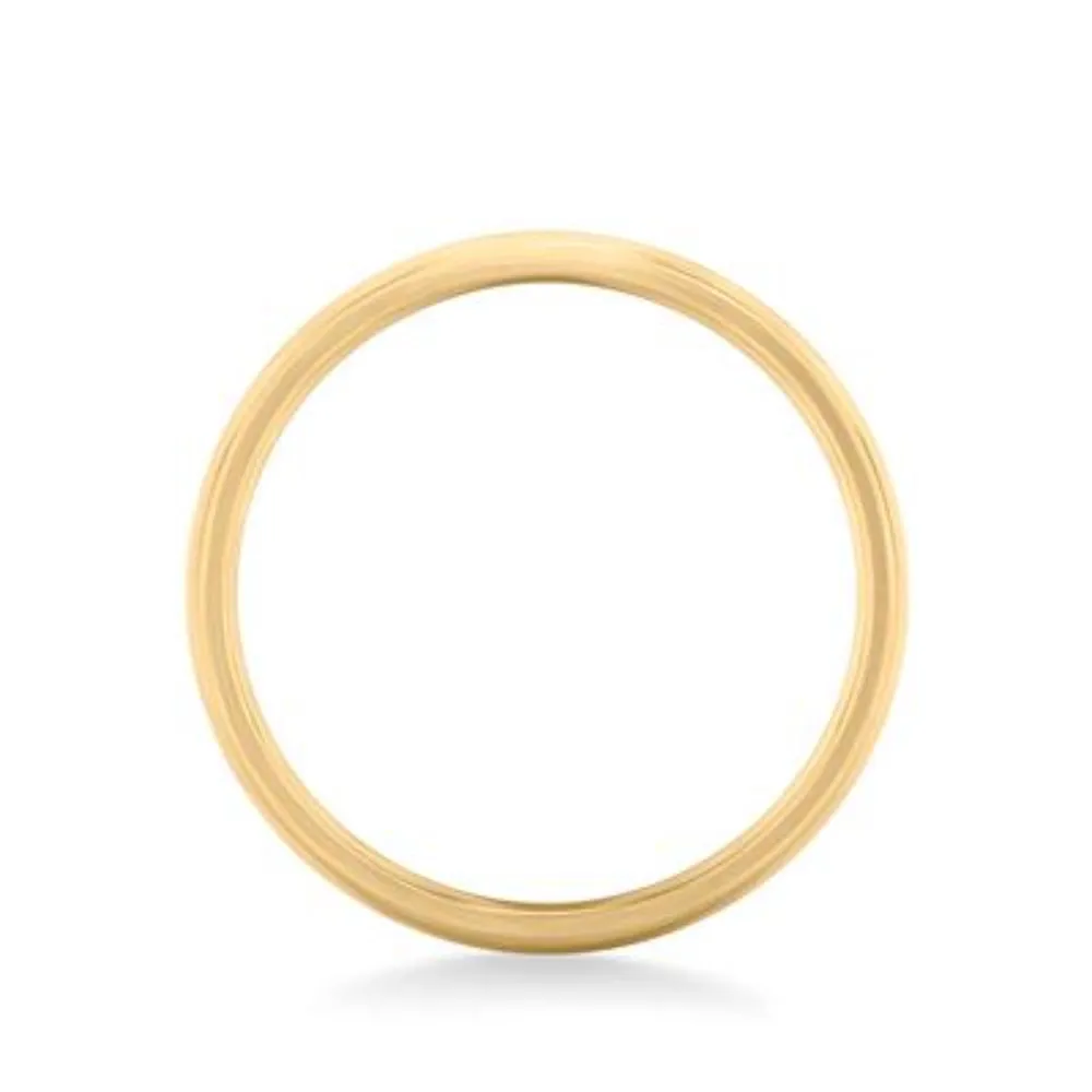 14k Gold European Fit Brushed Wedding Band 4mm