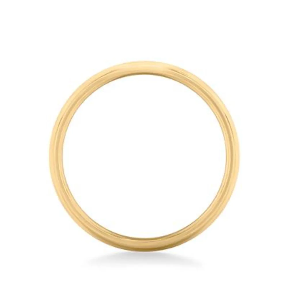 14k Gold European Fit Brushed Wedding Band 7mm