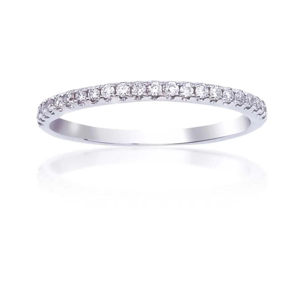 14k Gold Pave Diamond Wedding Band