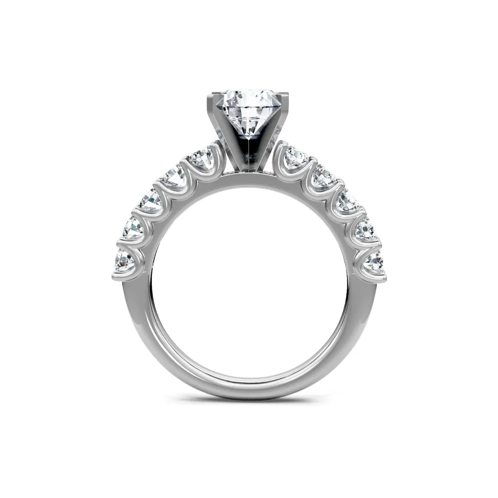 14k Gold Round Diamond Engagement Ring