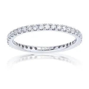 14k Gold Round Diamond Pave Eternity Band