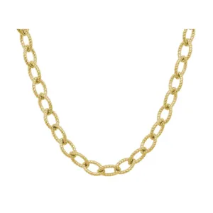 14k Gold Twist Chain Necklace, 18"