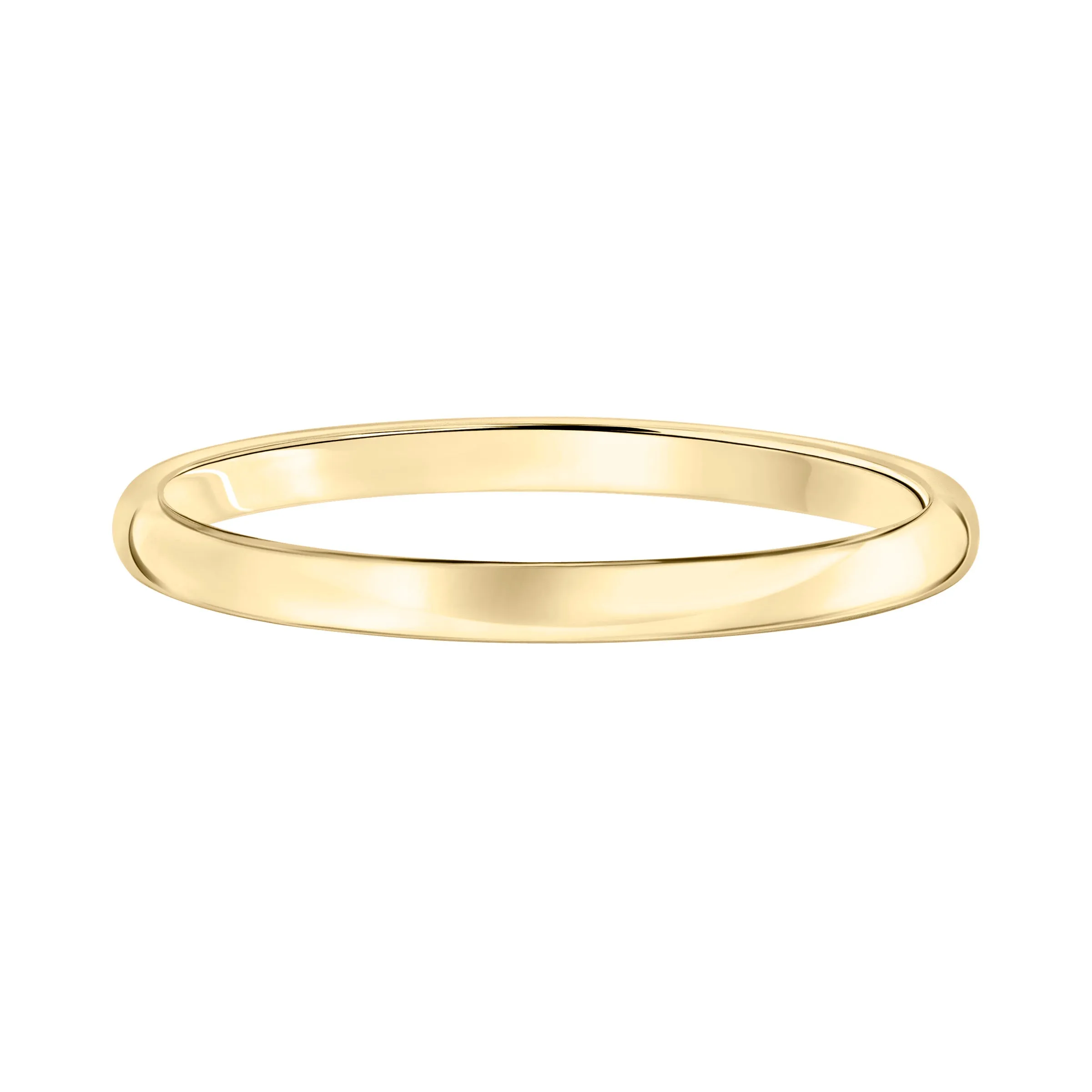 14k Plain Gold Wedding Band 2mm