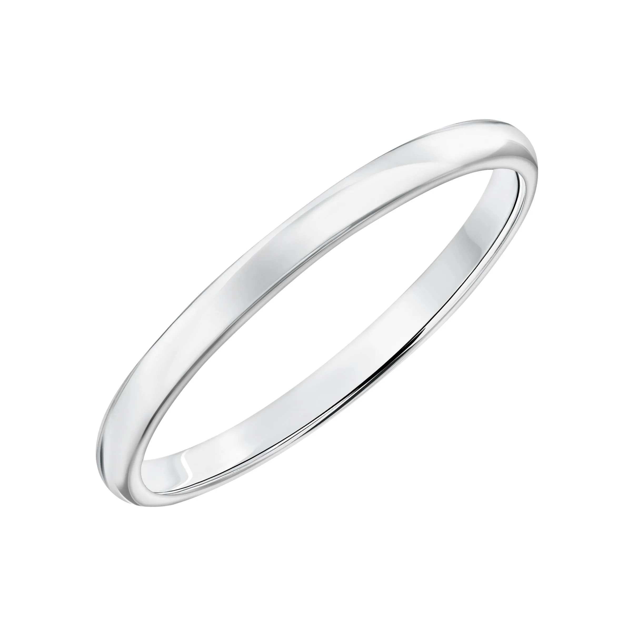 14k Plain Gold Wedding Band 2mm