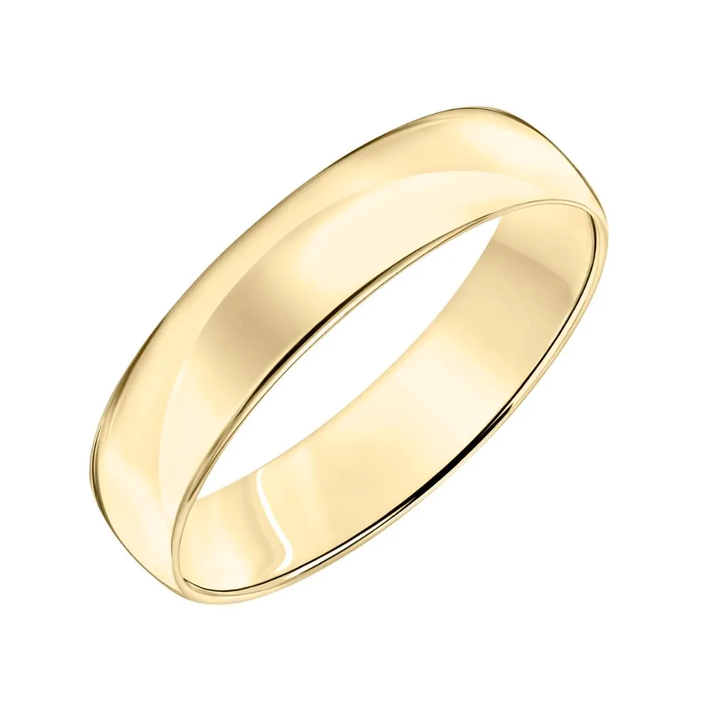 14k Plain Gold Wedding Band 5mm