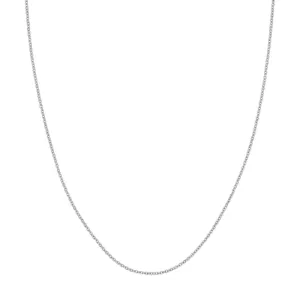 14k White Gold 1.6mm Open Cable Chain Necklace