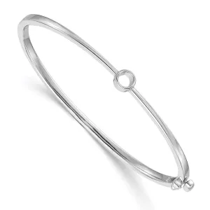 14k White Gold Bangle Bracelet Mounting