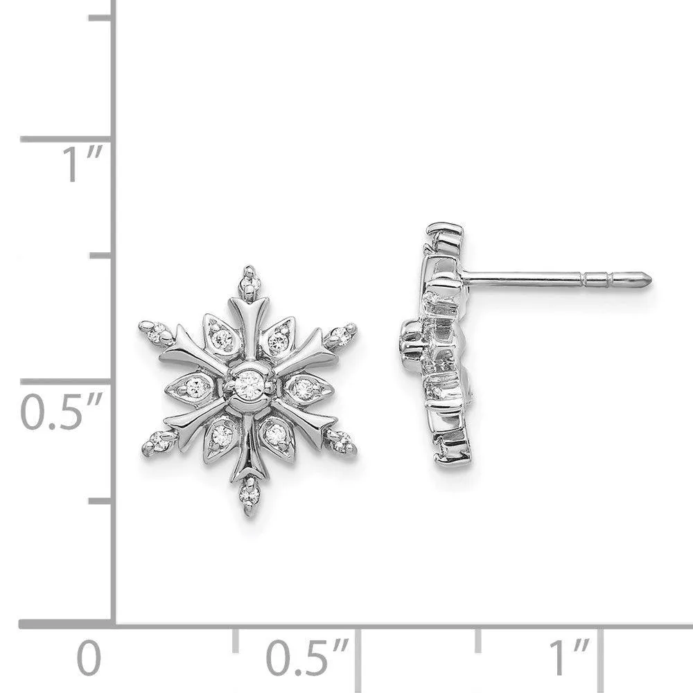 14k White Gold Diamond Earrings