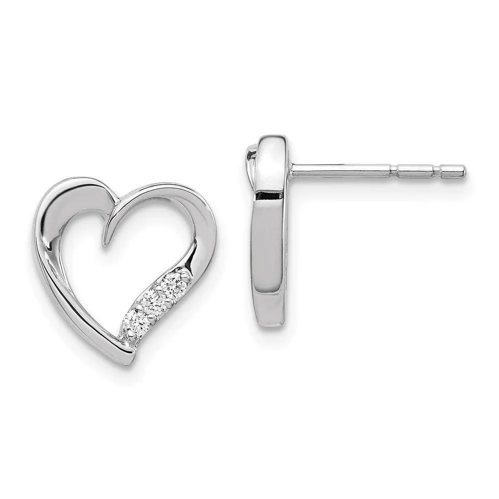 14k White Gold Diamond Earrings