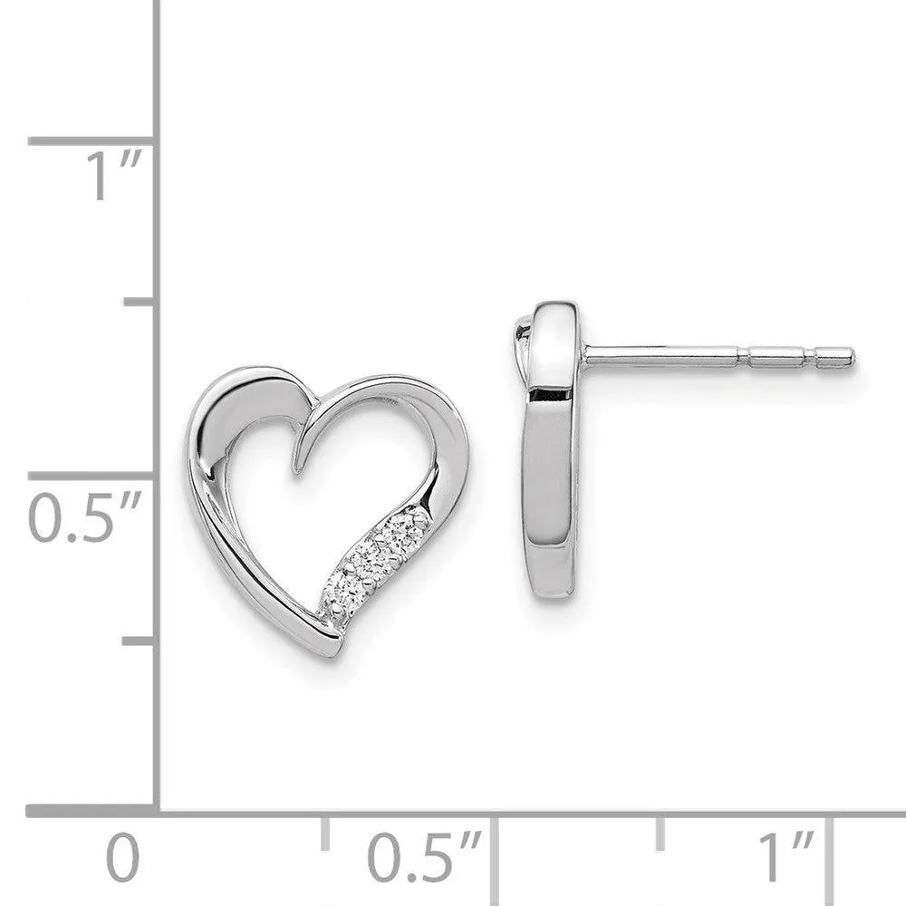 14k White Gold Diamond Earrings