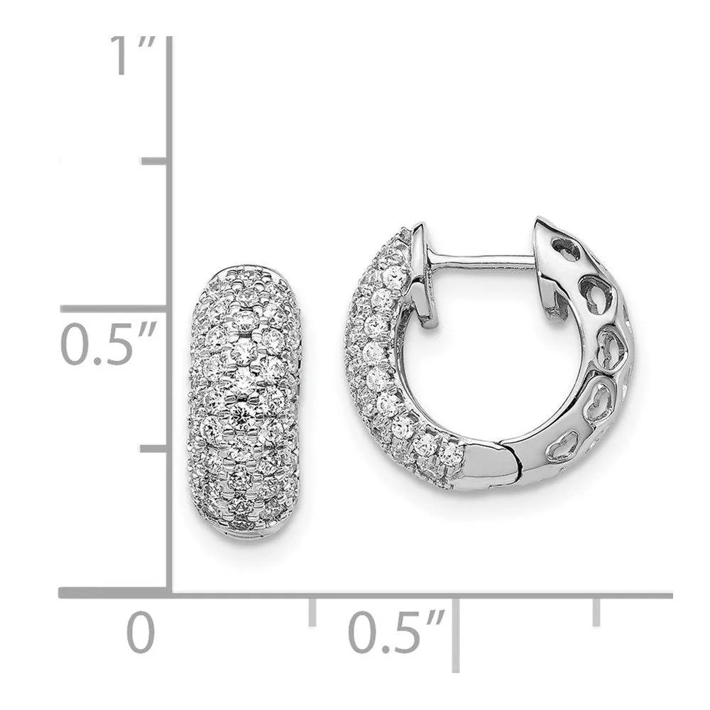 14k White Gold Diamond Earrings
