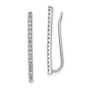 14k White Gold Diamond Fancy Earrings