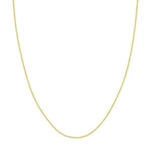14k Yellow Gold 1.6mm Open Cable Chain Necklace