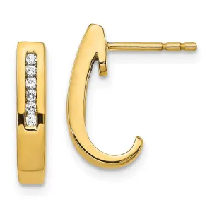 14k Yellow Gold Diamond Earrings