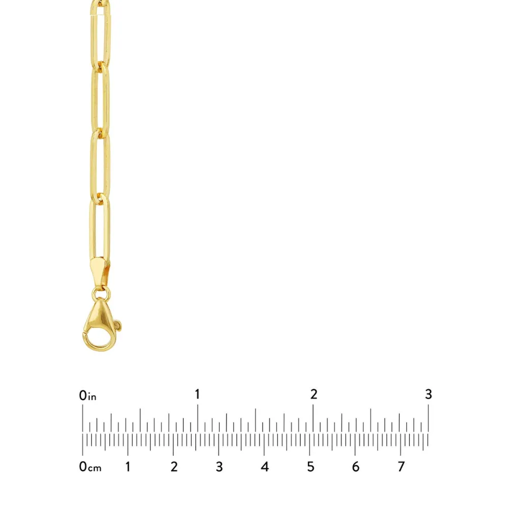 14k Yellow Gold Paper Clip Chain Necklace