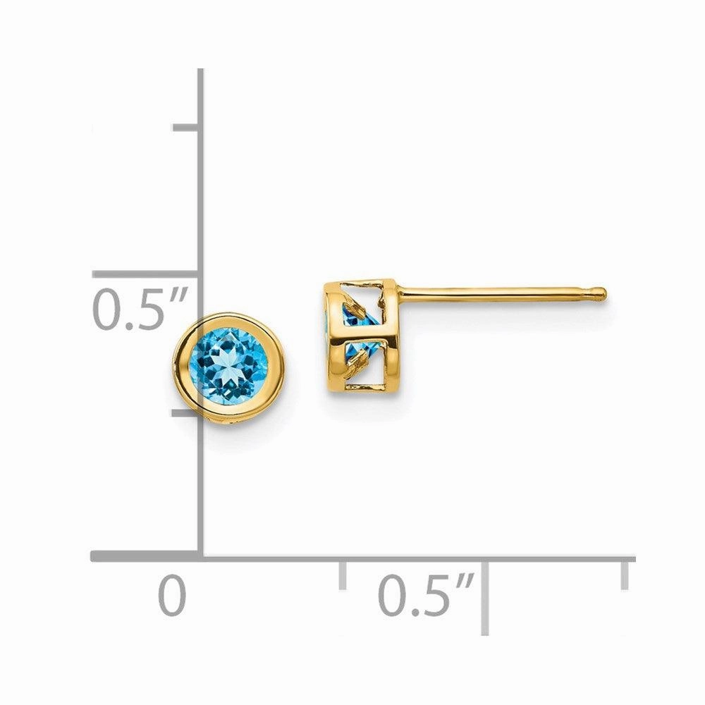 14k Blue topaz Earrings - December