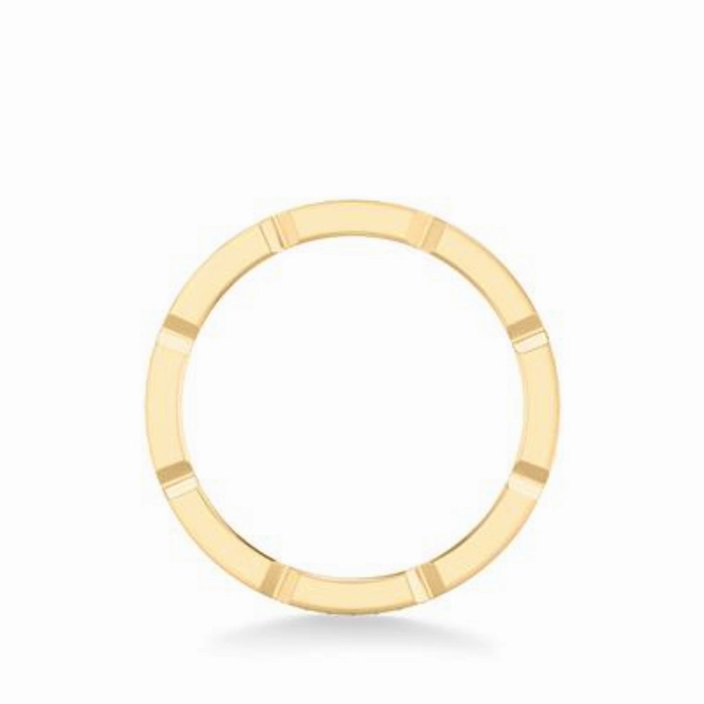 14k Contemporary Diamond Wedding Band