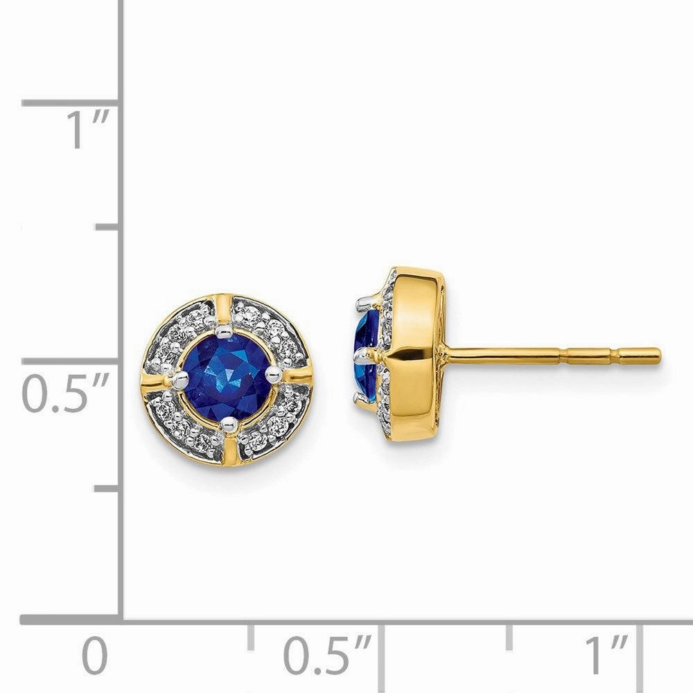 14k Diamond & Sapphire Fancy Earrings