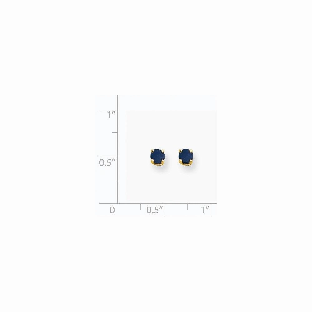 14k Sapphire Post Earrings