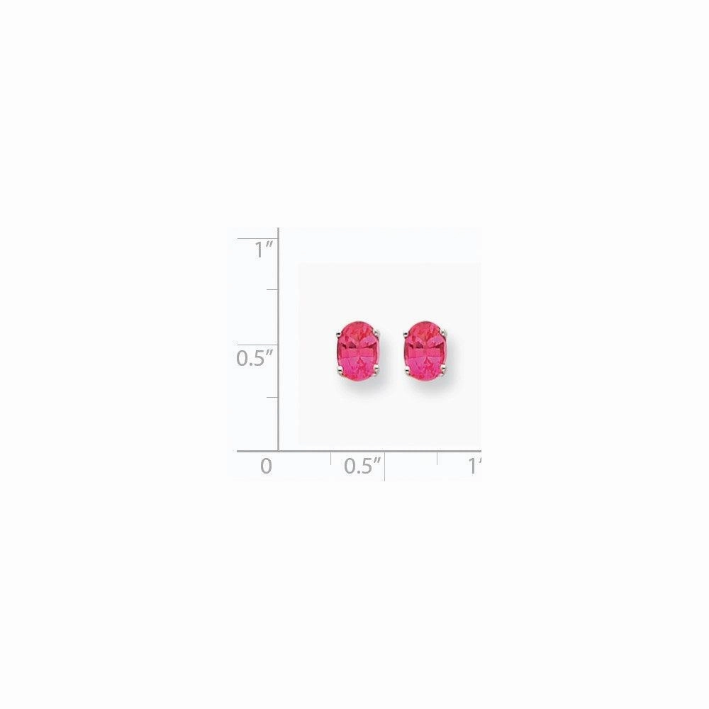 14k White Gold Pink Spinel Earrings