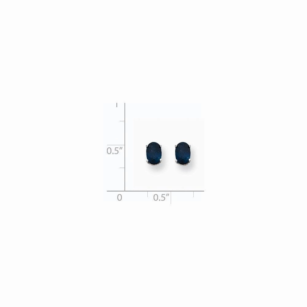 14k White Gold Sapphire Earrings