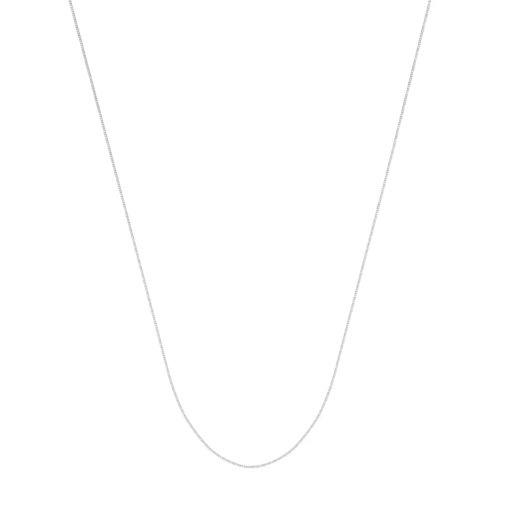 14kt White Gold Box Chain, 20 inches