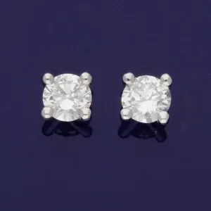 18ct White Gold 0.45ct Diamond Stud Earrings