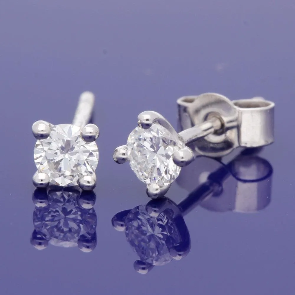 18ct White Gold 0.45ct Diamond Stud Earrings