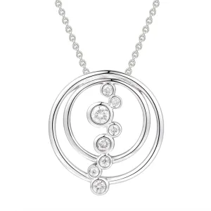 18ct White Gold Diamond Journey Bubble Necklace