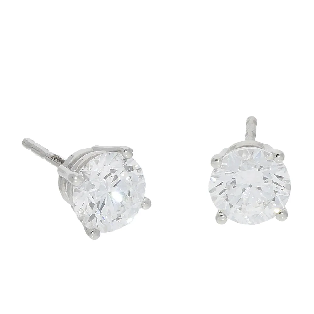 18ct White Gold Laboratory-Grown Diamond Stud Earrings 1.44ct