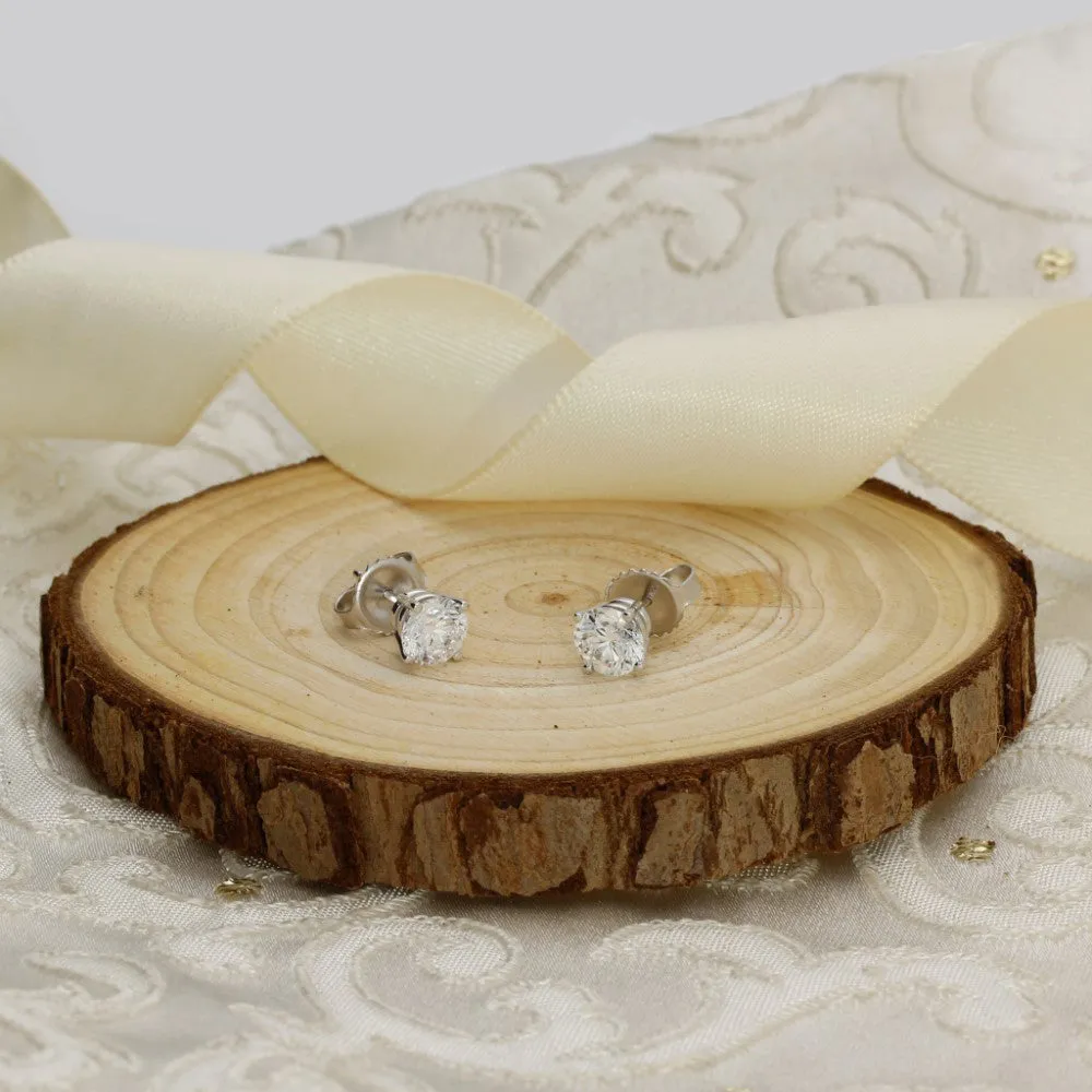 18ct White Gold Laboratory-Grown Diamond Stud Earrings 1.44ct