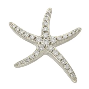 18ct White Gold Pave Diamond Starfish Pendant