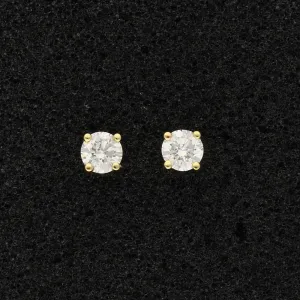 18ct Yellow Gold Diamond 0.77ct Stud Earrings