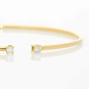18ct Yellow Gold Diamond Torque Bangle