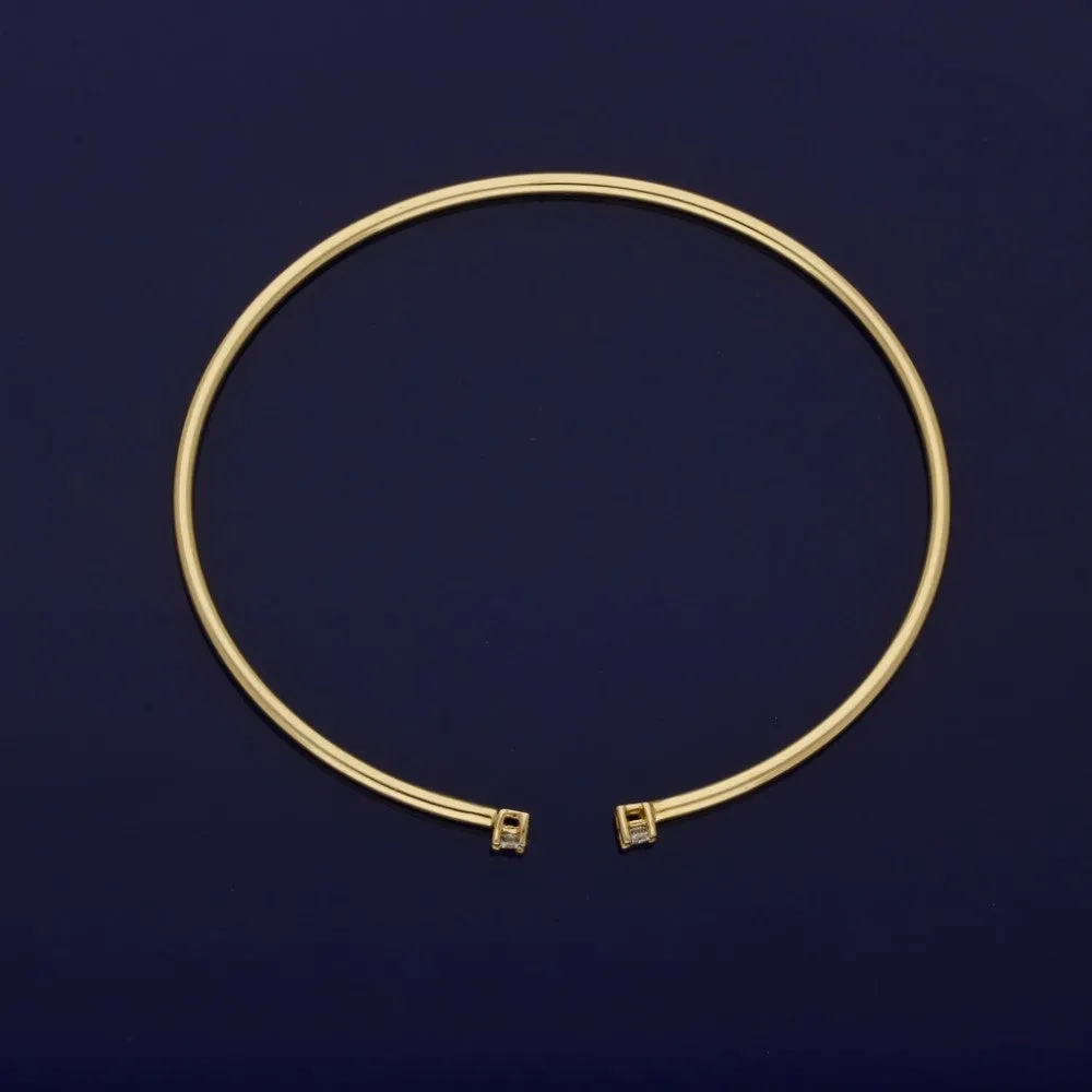 18ct Yellow Gold Diamond Torque Bangle