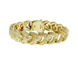 18K yellow gold braided bracelet