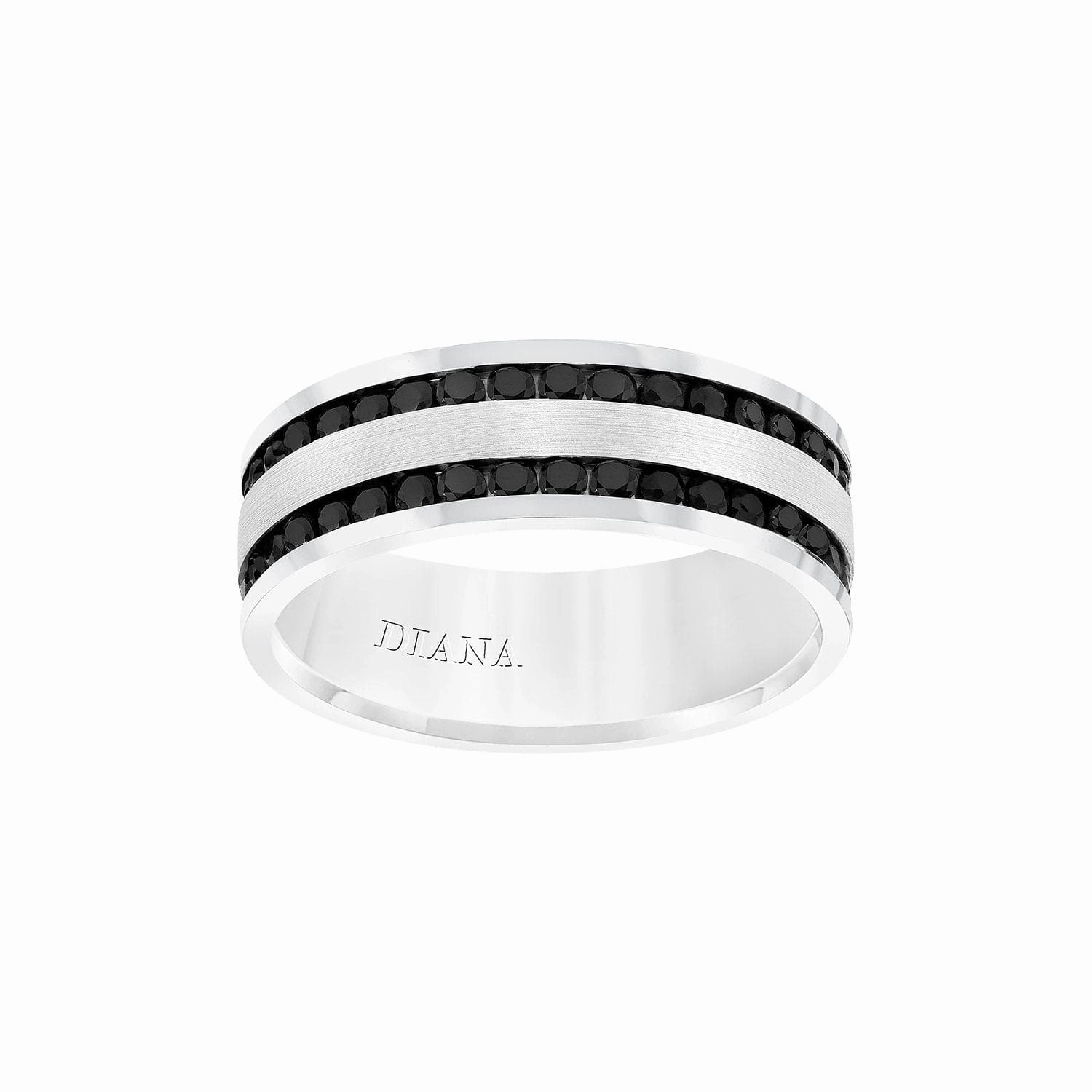 2-Row Black Sapphire Band