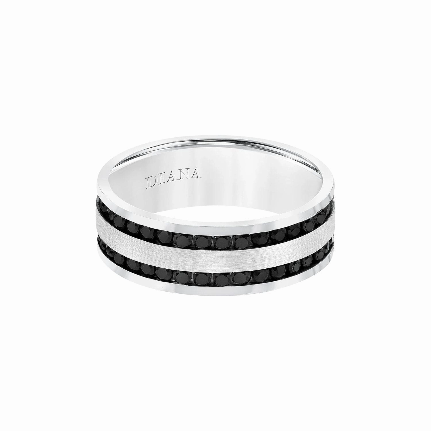 2-Row Black Sapphire Band
