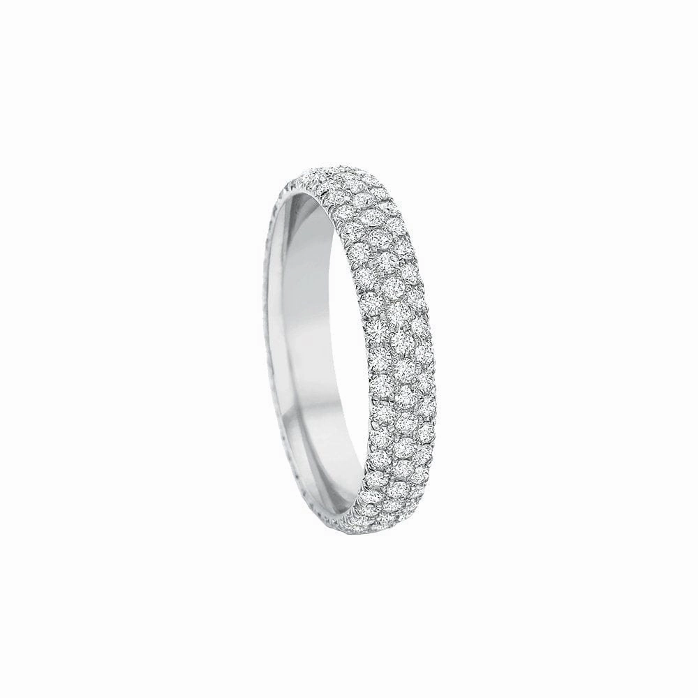 3-Row Comfort Fit Diamond Band
